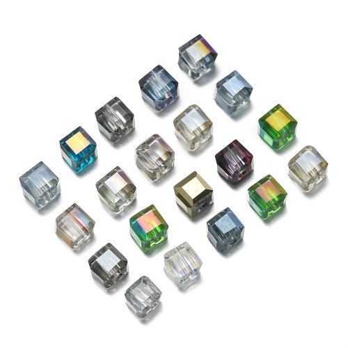 Image de Perles Carrées Cristal 6mm - Lot de 10