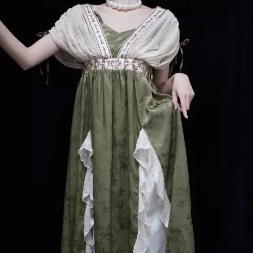 Image de Robe Lolita Vintage Vert Élégante 2024