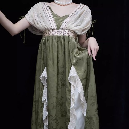 Image de Robe Lolita Vintage Vert Élégante 2024