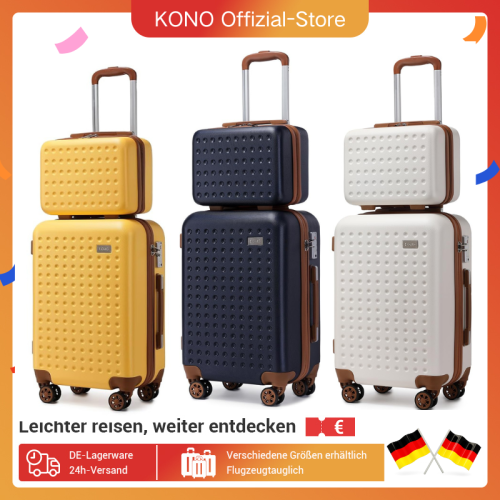 Imagen de Estuche Rígido KONO 100 ABS con Cerradura TSA para Viajes