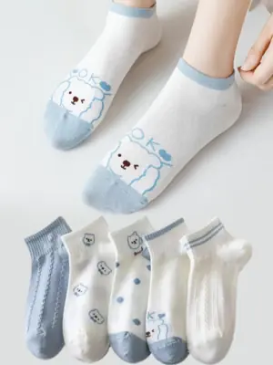 Image de 10 Paires de Chaussettes Dessins Animés pour Femmes