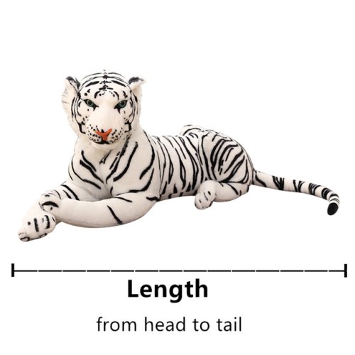 Image de Tigre Peluche Géant Réaliste - 50 à 110 cm