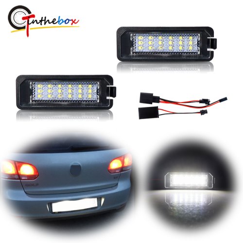 Afbeelding van LED Kentekenverlichting voor VW GTI, Golf 4, 5, 6, 7, MK4, MK5, MK6, MK7, Passat B7, CC, EOS, Scirocco en Kever – 2 stuks met CANBUS-technologie