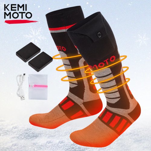 Imagen de Calcetines Calefactables con Control por Aplicación, Batería Recargable, Algodón Espeso para Invierno, Calentadores de Pies Ideales para Esquiar, Caza y Actividades al Aire Libre