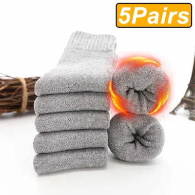 Image de Chaussettes d'Hiver Épaisses en Coton - Garde au Chaud pour Hommes & Femmes