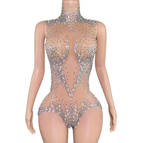 Image de Body Strass Scintillant - Costume de Danse Femme