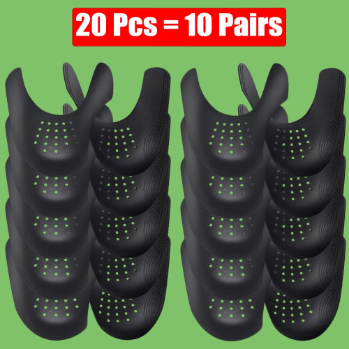 Immagine di Protezione Antipiega per Scarpe da Ginnastica – 20 Pezzi in Silicone per Prevenire la Piega e Sostegno al Puntale con Estensione per Testa di Scarpa