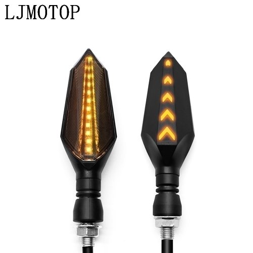 Immagine di Indicatore di direzione a LED universale per moto Indicatore flash con flusso sequenziale Luce di marcia ambra