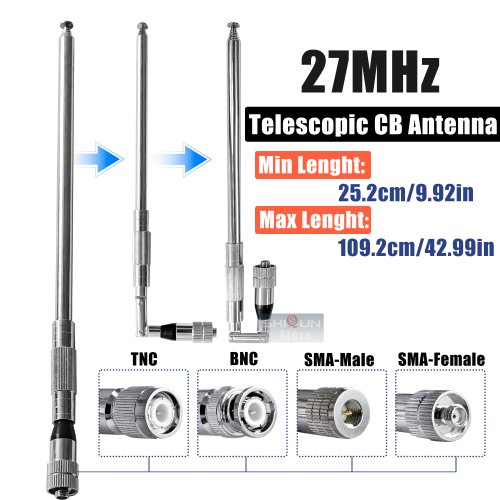 Image de Antenne CB Pliable 27 MHz - SMA/F à BNC