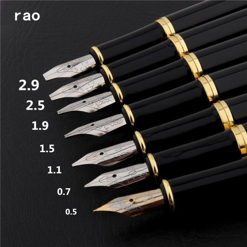 Afbeelding van Luxe Kalligrafie Vulpen – Zwart, Meerdere Nibs voor Perfecte Schrijfervaring