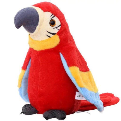 Imagen de Lindo Loro Parlante Eléctrico de Peluche con Registro de Voz, Repetición y Alas Ondulantes – Juguete Electrónico Interactivo para Niños