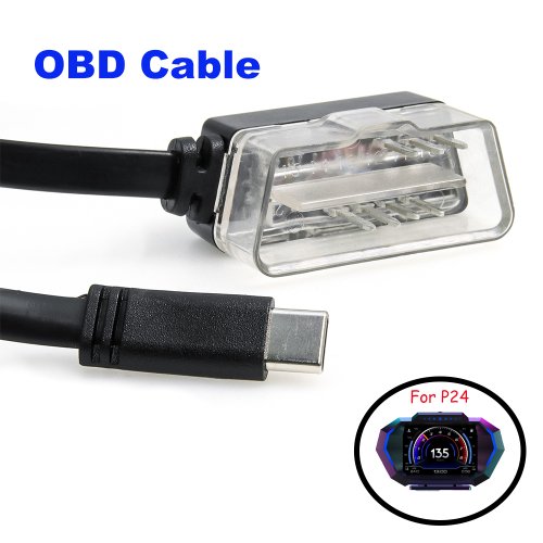 Afbeelding van 1,8 m OBD2-kabel met Type-C-aansluiting voor P24/P10 Pro Auto HUD – Diagnoseadapter voor Head-Up Display en Autodiagnose