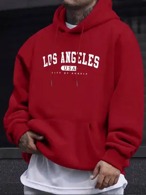 Image de Sweat à Capuche Imprimé Los Angeles - Style Urbain Homme