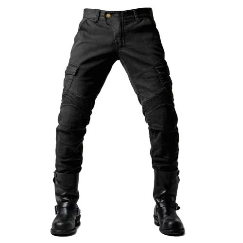 Imagen de Pantalones negros de moda para hombre, Protector de extensión mejorado, pantalones vaqueros informal...