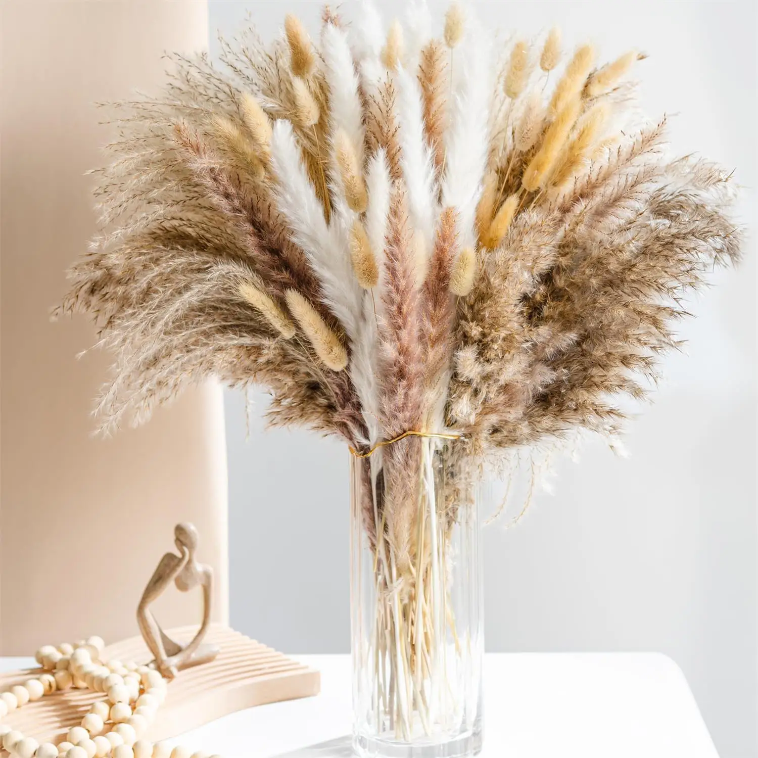 Immagine di Bouquet di Fiori Secchi Naturali - Stile Boho Country