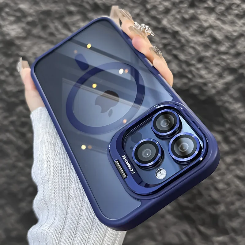 Luxe Metalen Ring Beugel Hoesje met Schokbestendige Bescherming