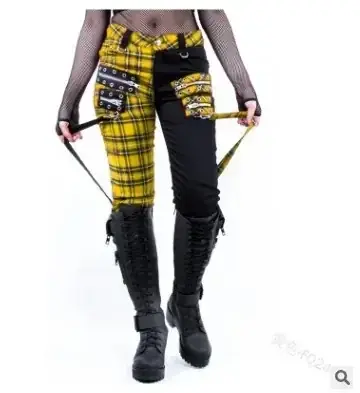 Image de Pantalon Crayon à Carreaux Grande Taille - Style Décontracté Automne