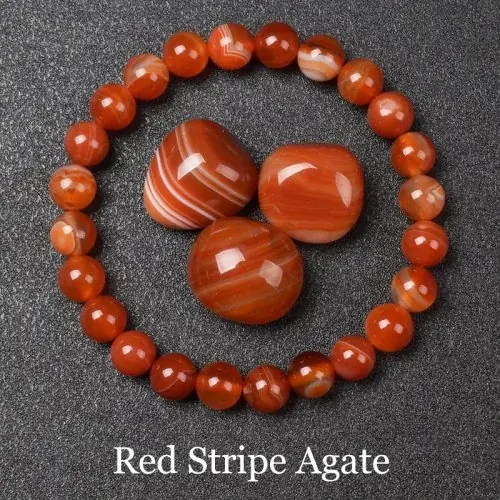 29 rouge rayure agate