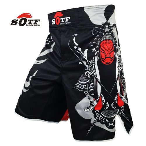 Imagen de Pantalones cortos SOTF mma boxeo muay thai bañadores de boxeo tigre muay thai kickboxing ropa de lucha guan yu viento de China SOTF mma pretorian