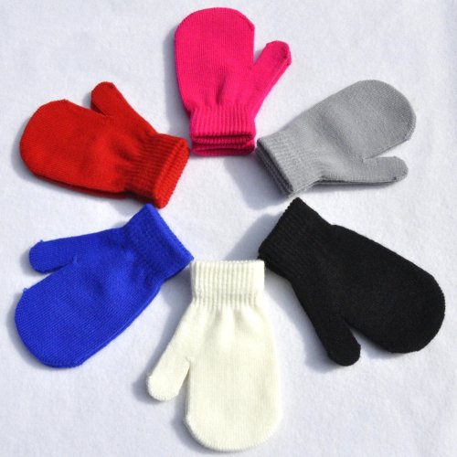 Afbeelding van Warm Gebreide Winterhandschoenen voor Kinderen van 5 tot 11 Jaar - Stevige Vingerhandschoenen voor Jongens en Meisjes, Ideaal voor Outdoor Activiteiten zoals Fietsen en Skiën