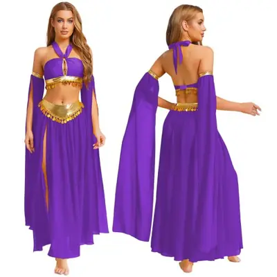 Image de Costume de Danse du Ventre Élégant avec Paillettes