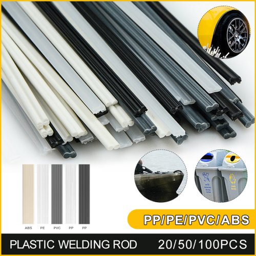 Afbeelding van Plastic Lasstaaf Set van 20 cm - 20, 50 of 100 stuks in PP, PE, PVC, ABS en Polypropyleen voor Auto Bumper Reparatie en Plastic Lassen