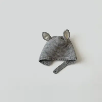 Image de Chapeau Lapin Tricoté pour Bébé - Hiver Mignon