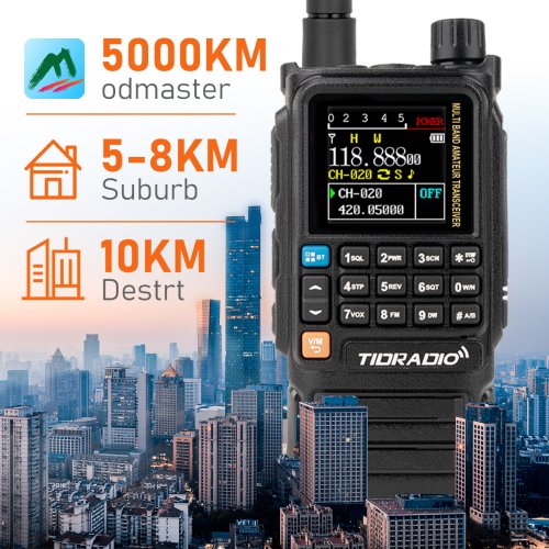 Imagen de Walkie Talkie TidRadio H3 Plus con Bluetooth y Alcance Extendido