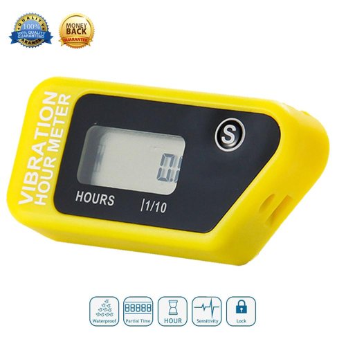 Immagine di Contachilometri Wireless con Display LCD Ripristinabile e Impermeabile per Motosega, Pit Bike, Dirt Bike, ATV, Quadrato, Tosaerba, Motoslitta e Nautica