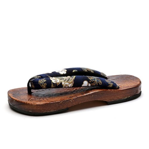 Afbeelding van Stijlvolle Houten Geta Slippers voor Heren