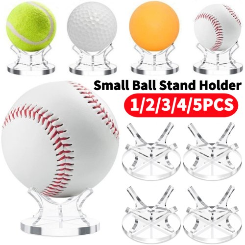 Bild von Klarer Acryl-Sportball-Display-Ständer – Ideal für Baseball, Golf, Softball und Tennisbälle zur Präsentation von Autogrammen und Sammlerstücken