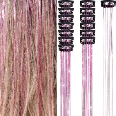 Image de Tinsel Cheveux Paillettes - Brins Brillants pour Tresses