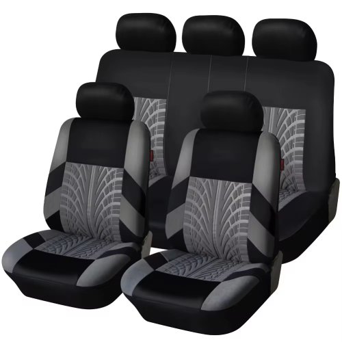 Bild von Univerelles 25-teiliges Autositzbezüge-Set mit Reifendetail – Schützt Ihre Sitze perfekt und passt zu den meisten Fahrzeugmodellen