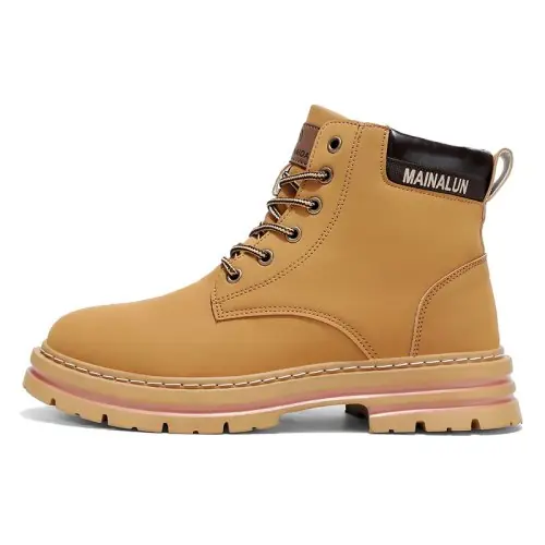 Image de Bottes Hommes en Cuir Jaune - Style & Confort