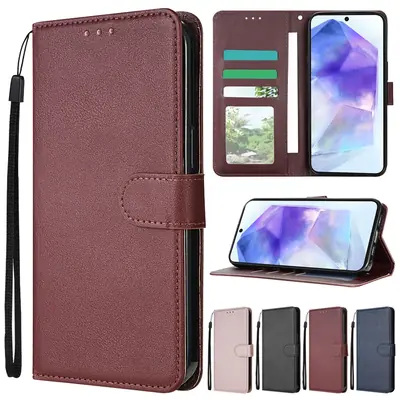Étui Portefeuille Cuir pour Galaxy A05S, A13, A52 & Plus