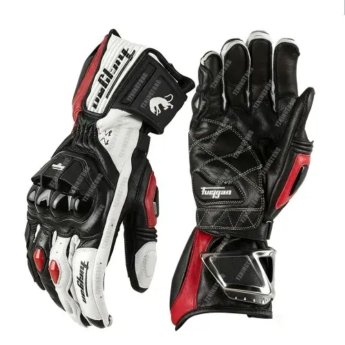 Long gants rouge