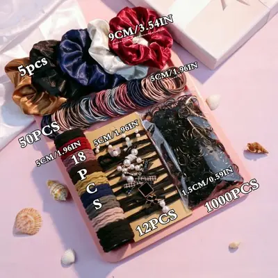 Image de Kit 1085 Accessoires Cheveux Femme - Chouchous & Bandeaux