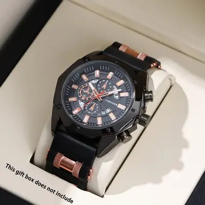 Image de Montre Homme Silicone - Style Élégant & Fonctionnel