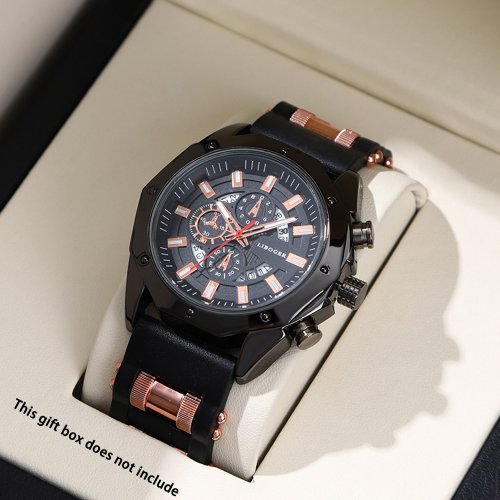 Immagine di Orologio sportivo da uomo d'affari in silicone alla moda e popolare, orologio da polso al quarzo con...