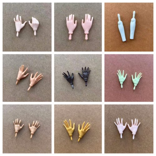Image de Accessoires Poupée : Mains, Coudes, Pieds - 16 Pièces