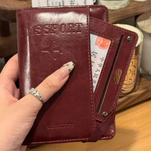 Image de Portefeuille Passeport Élégant avec Protection RFID