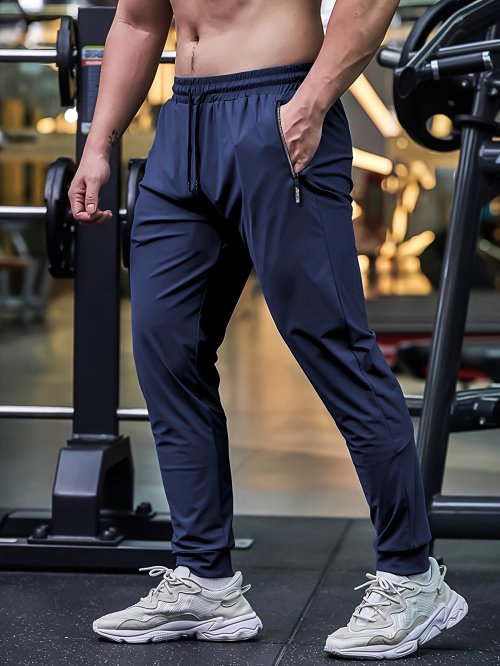 Afbeelding van 2025 Heren zomer lichtgewicht ademend ijs sneldrogend stretch joggingbroek outdoor casual training fitness kamerbroek