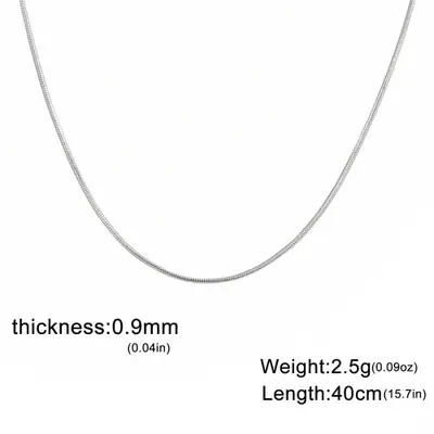 Image de Collier Rond en Acier Inoxydable - Style Minimaliste pour Homme et Femme
