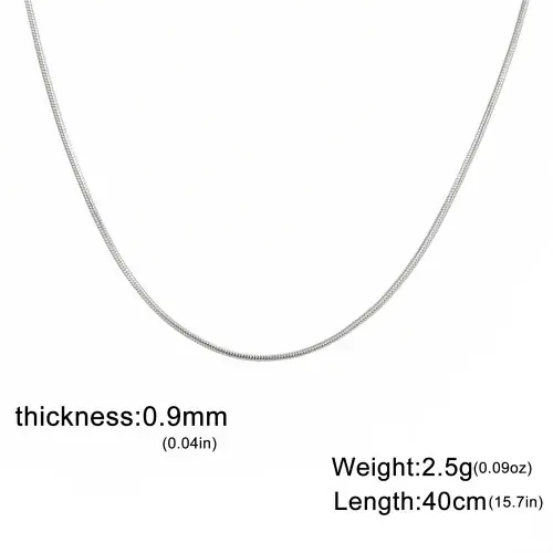 Image de Collier Rond en Acier Inoxydable - Style Minimaliste pour Homme et Femme