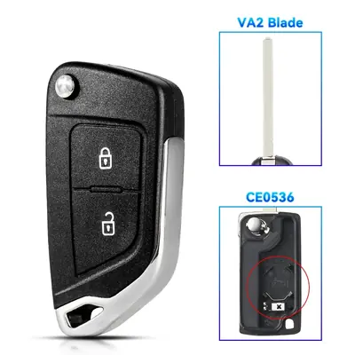 Clé Voiture Modifiée Compatible Kit Cristaux - Pour Citroën & Peugeot