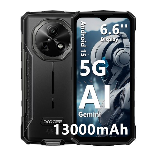 Afbeelding van DOOGEE Fire 7 5G robuuste telefoon 13000 mAh batterij Android 15 6,6 '' scherm 64 MP cameraafmeting 6300 wereldwijde versie smartphone NFC
