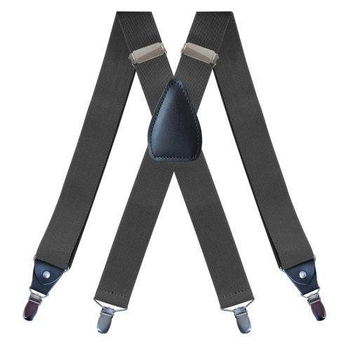 Imagen de Tirantes elásticos ajustables para hombre, cinturón de alta resistencia, 3,5 cm, espalda en X, 4 Clips, pantalones, regalos para él, papá y marido