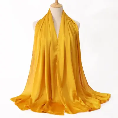 Image de Hijab Soie Satiné Long & Élégant - 180x70 cm