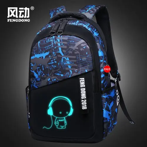 Image de Sac à dos lumineux étanche pour ado - Idéal pour l'école