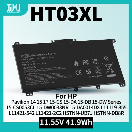 Imagen de Batería de Repuesto Compatible para Portátiles HP Pavilion 14, 15, 17 Series CS, DA, DB, DW - Modelos CS0053CL, DW0033NR, DA0014DX, HT03041XL, L11421-542, L11421-2C2, HSTNN-UB7J, HSTNN-DB8R